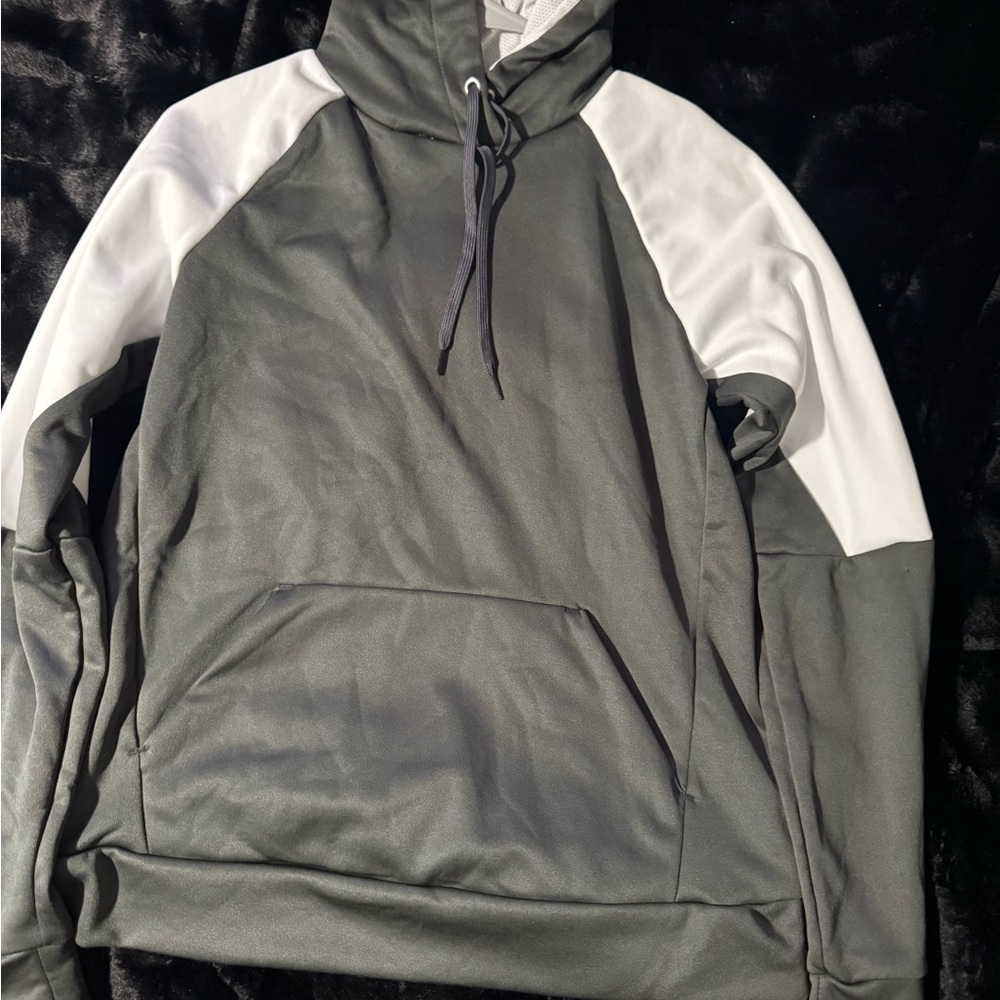 Holloway Gray and White Ladies Hoodie